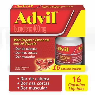 Advil 400mg 16 Cápsulas